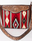American Darling Messenger Hand Tooled Saddle Blanket Genuine Leather women bag western handbag purse