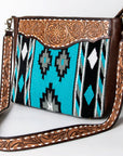 American Darling Messenger Hand Tooled Saddle Blanket Genuine Leather women bag western handbag purse