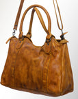 Never Mind Nmbgm127B Tote Vintage Handmade Genuine Cowhide Leather Women Bag Western Handbag Purse