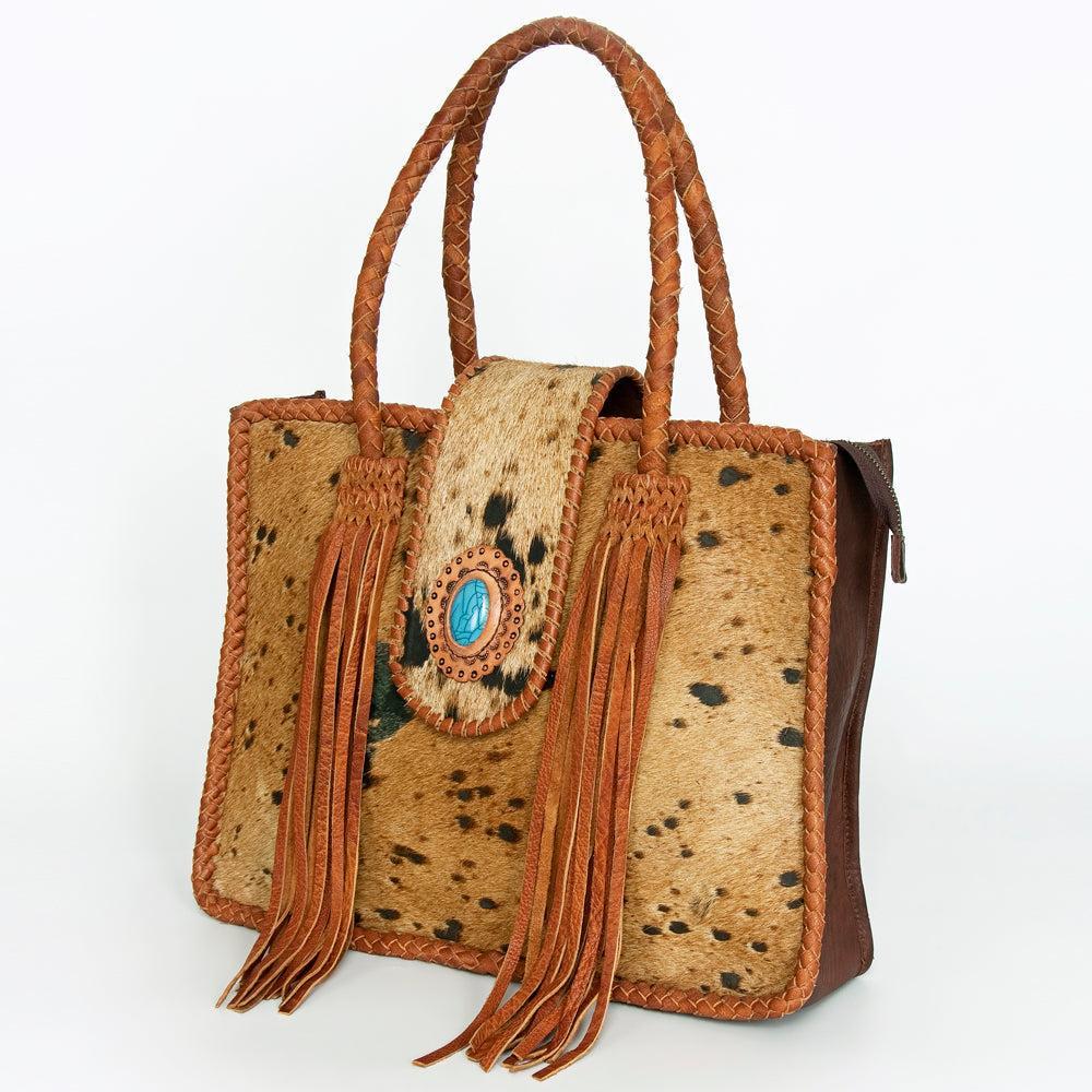 American Darling ADBGD176 Tote Hair-On Genuine Leather Women Bag Western Handbag Purse