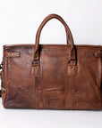 American Darling ADBG516 Duffel Hand Tooled Saddle Blanket Genuine Leather Women Bag Western Handbag Purse