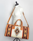 American Darling Duffel Saddle Blanket Genuine Leather Western Women Bag | Handbag Duffle Weekend Travel Bags for
