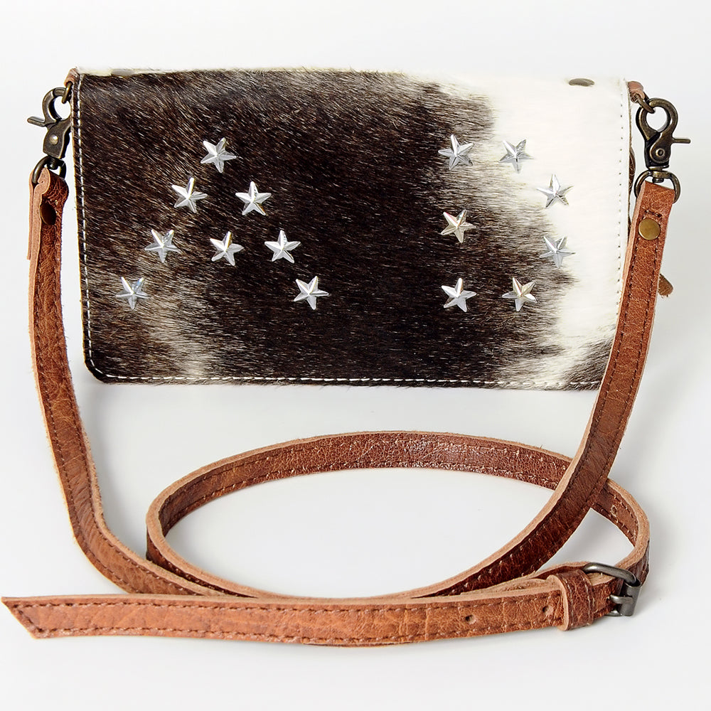 American Darling ADBG872 Small Crossbody Hair-On Genuine Leather Women Bag Western Handbag Purse