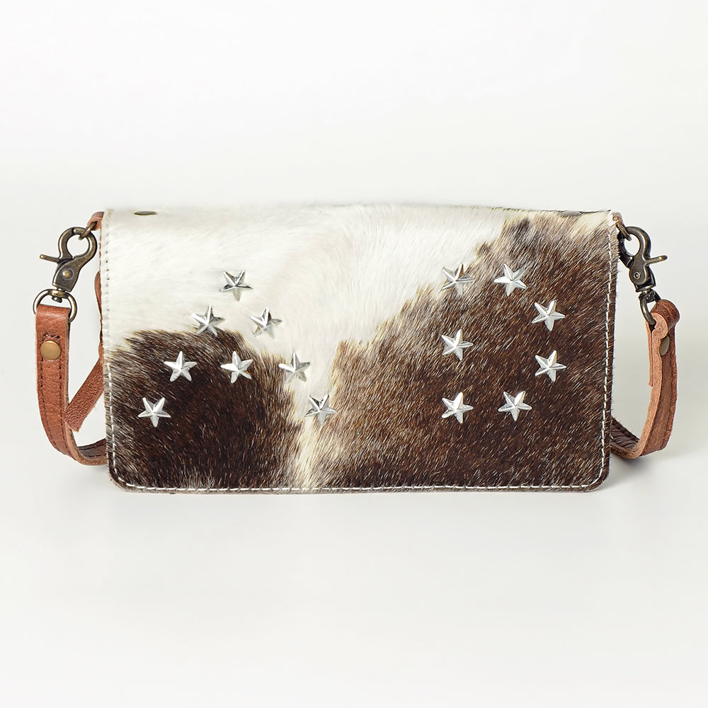 American Darling ADBG872 Small Crossbody Hair-On Genuine Leather Women Bag Western Handbag Purse
