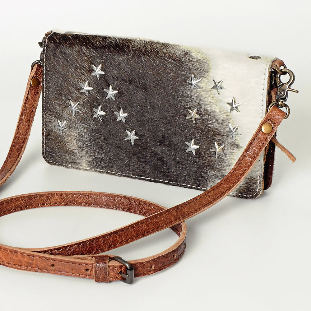 American Darling ADBG872 Small Crossbody Hair-On Genuine Leather Women Bag Western Handbag Purse