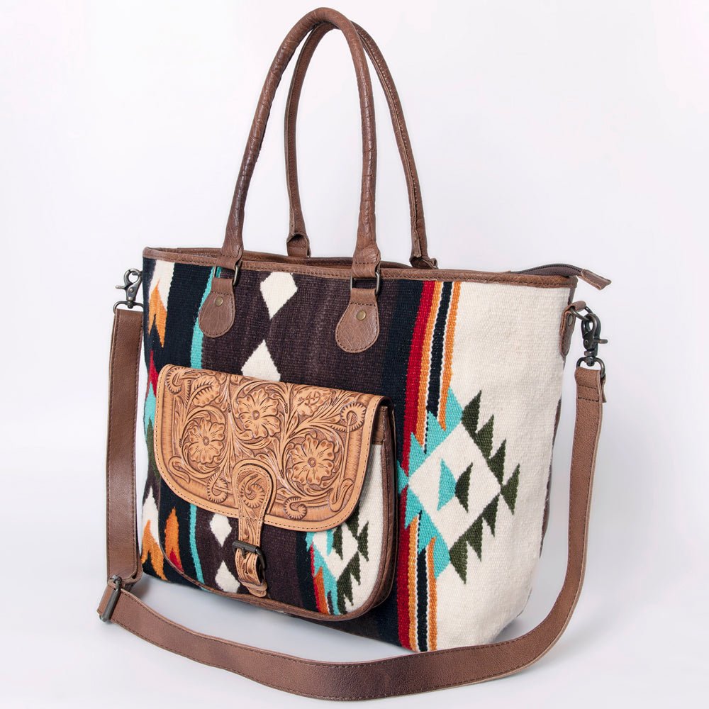American Darling Tote Hand Tooled Saddle Blanket Genuine Leather women bag western handbag purse