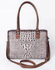 American Darling Crocodile Embossed Genuine Leather Women Bag Western Handbag Purse