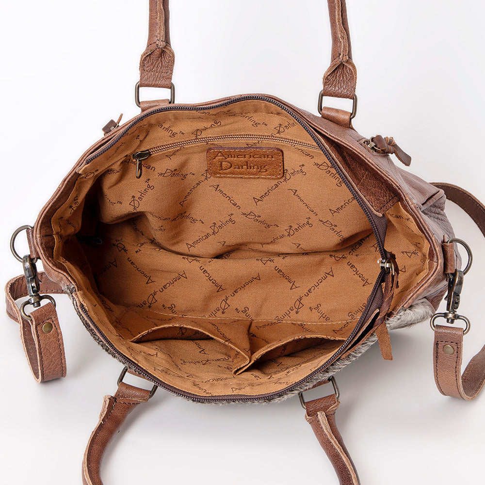 American Darling ADBG887 Tote Hair-On Genuine Leather Women Bag Western Handbag Purse