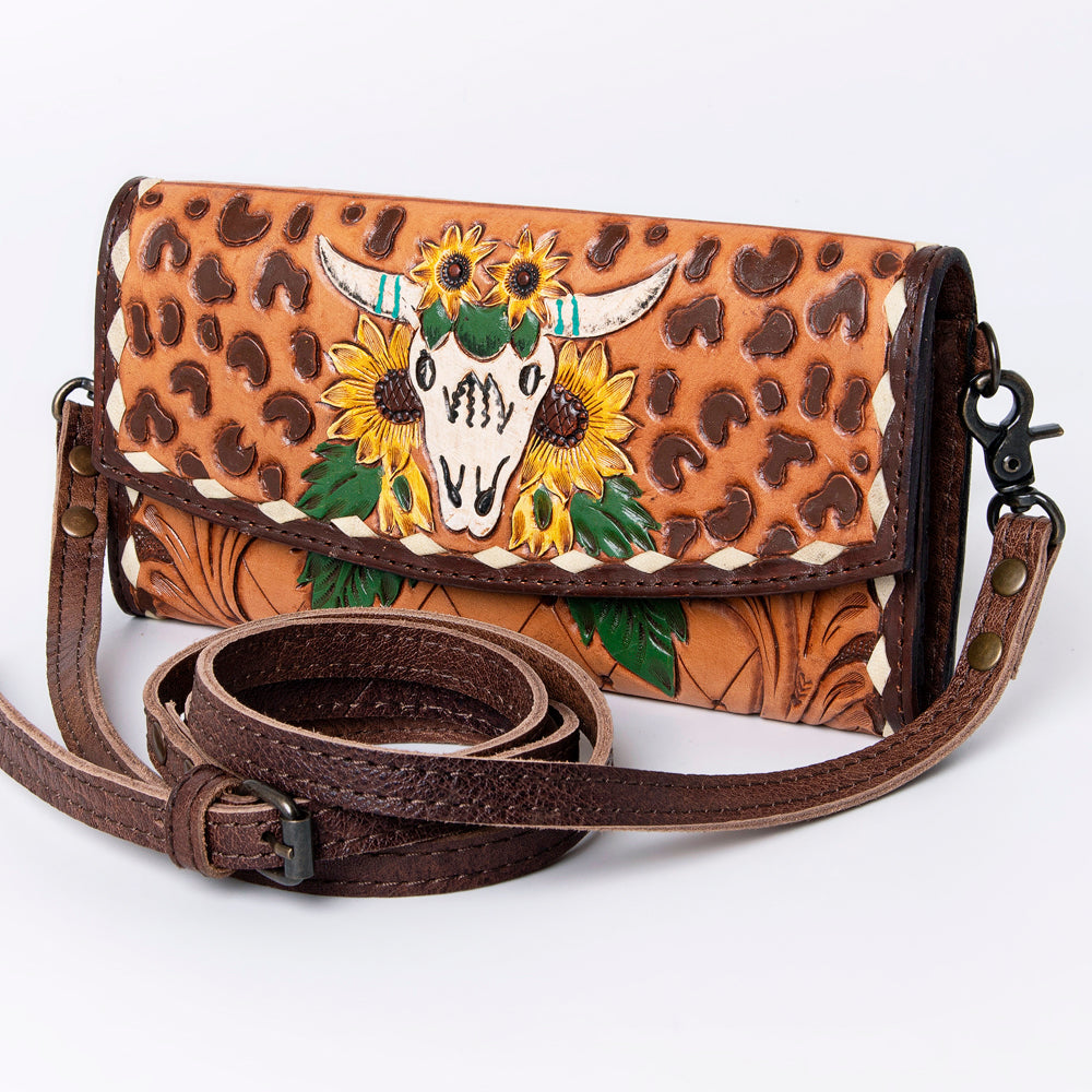 American Darling Wallet Hand Tooled Genuine Leather women bag western handbag purse