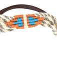HILASON Western Wool Breast Collar Headstall Set Tack Set Grey & Off White