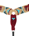 HILASON Western Wool Breast Collar Headstall Set Tack Set Tan