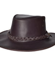 Cow Split 2-tone Leather Chocolate Brown Cowboy Hat Hilason