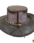 Crazy Horse Cow Suede with Mesh Chocolate Brown Cowboy Hat Hilason
