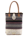 OHLAY KB304 TOTE Upcycled Wool Upcycled Canvas Hair-on Genuine Leather women bag western handbag purse