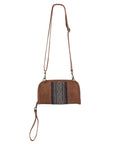 OHLAY Cross Body Upcycled Canvas Genuine Leather Women's Bag Western Handbag Purse Womens Handbags Belt for Women Purses