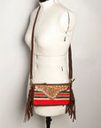 American Darling Small Crossbody Hand Tooled Saddle Blanket Genuine Leather Women Bag Western Handbag Purse