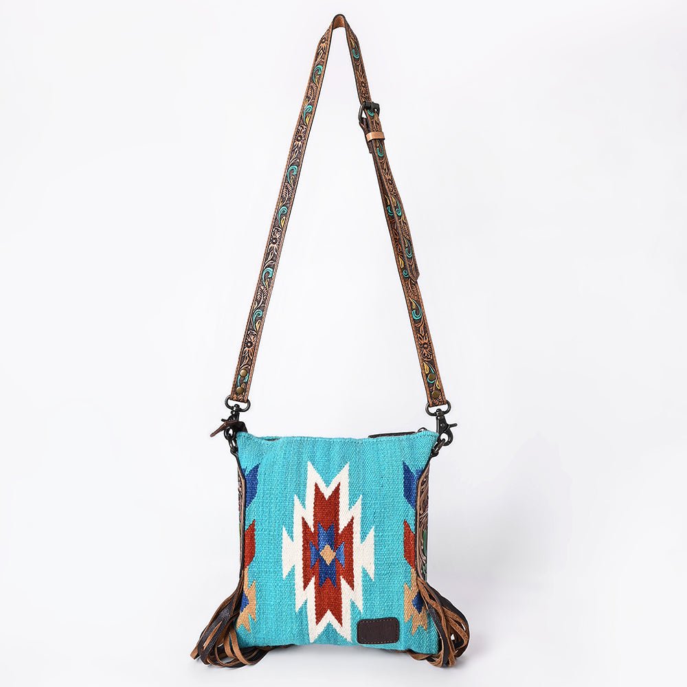 American Darling Hand Tooled Saddle Blanket Genuine Leather Women Bag Western Handbag Purse