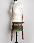 American Darling Western Small Crossbody Bag – Genuine Hair-On Cowhide Leather with Fringes, Adjustable Strap, Handcrafted in Texas