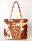 American Darling Tote Hand Tooled Hair-On Genuine Leather Western Women Bag Handbag Purse | Travel Bags College Casual