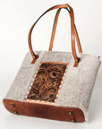 American Darling Tote Hand Tooled Hair-On Genuine Leather Western Women Bag Handbag Purse | Travel Bags College Casual