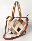 American Darling ADBG533 Tote Hair On Genuine Leather Women Bag Western Handbag Purse