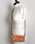 American Darling ADBG486A Wallet Hand Tooled Genuine Leather Women Bag Western Handbag Purse