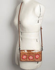 American Darling ADBG486A Wallet Hand Tooled Genuine Leather Women Bag Western Handbag Purse