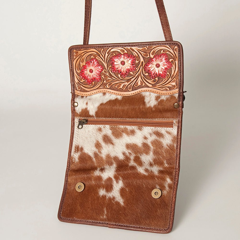 American Darling ADBG486A Wallet Hand Tooled Genuine Leather Women Bag Western Handbag Purse