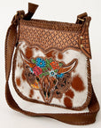 American Darling Cross Body Hand Tooled Genuine Leather women bag western handbag purse