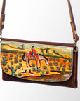 American Darling Wallet Hair on Full Grain Genuine Leather Western Women Bag | Handbag Purse Travel Clutch