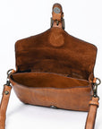 Spaghetti Western Swc201Tan Cross Body I Vintage Handmade Drum Dyed Genuine European Cowhide Leather Women Bag Western Handbag Purse