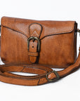 Spaghetti Western Swc201Tan Cross Body I Vintage Handmade Drum Dyed Genuine European Cowhide Leather Women Bag Western Handbag Purse