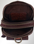 Spaghetti Western Swc203Brn Sling Vintage Handmade Drum Dyed Genuine European Cowhide Leather Women Bag Western Handbag Purse