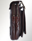 Spaghetti Western Swc203Brn Sling Vintage Handmade Drum Dyed Genuine European Cowhide Leather Women Bag Western Handbag Purse
