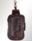 Spaghetti Western Swc203Brn Sling Vintage Handmade Drum Dyed Genuine European Cowhide Leather Women Bag Western Handbag Purse