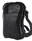 Spaghetti Western Swc205Blk Sling Vintage Handmade Drum Dyed Genuine European Cowhide Leather Women Bag Western Handbag Purse