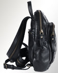 Spaghetti Western Swc206Blk Backpack Vintage Handmade Drum Dyed Genuine European Cowhide Leather Women Bag Western Handbag Purse