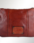 Spaghetti Western Swc207Cg Cross Body I Vintage Handmade Drum Dyed Genuine European Cowhide Leather Women Bag Western Handbag Purse