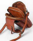 Spaghetti Western Swc210Cg Sling Vintage Handmade Drum Dyed Genuine European Cowhide Leather Women Bag Western Handbag Purse