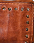 Spaghetti Western Swc212Cg Wallet Vintage Handmade Drum Dyed Genuine European Cowhide Leather Women Bag Western Handbag Purse