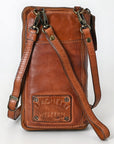 Spaghetti Western Swc213Cg Sling Vintage Handmade Drum Dyed Genuine European Cowhide Leather Women Bag Western Handbag Purse