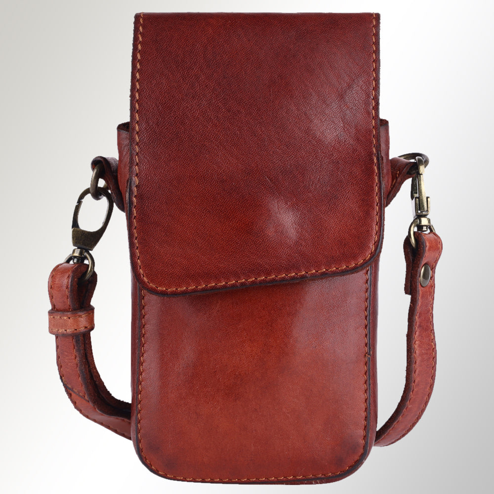 Spaghetti Western Swc214Cg Sling Vintage Handmade Drum Dyed Genuine European Cowhide Leather Women Bag Western Handbag Purse