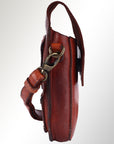 Spaghetti Western Swc214Cg Sling Vintage Handmade Drum Dyed Genuine European Cowhide Leather Women Bag Western Handbag Purse