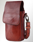 Spaghetti Western Swc214Cg Sling Vintage Handmade Drum Dyed Genuine European Cowhide Leather Women Bag Western Handbag Purse
