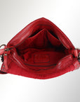 Spaghetti Western Swc174Rd Cross Body I Vintage Handmade Drum Dyed Genuine European Cowhide Leather Women Bag Western Handbag Purse