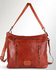Spaghetti Western Swc180Org Hobo Vintage Handmade Drum Dyed Genuine European Cowhide Leather Women Bag Western Handbag Purse