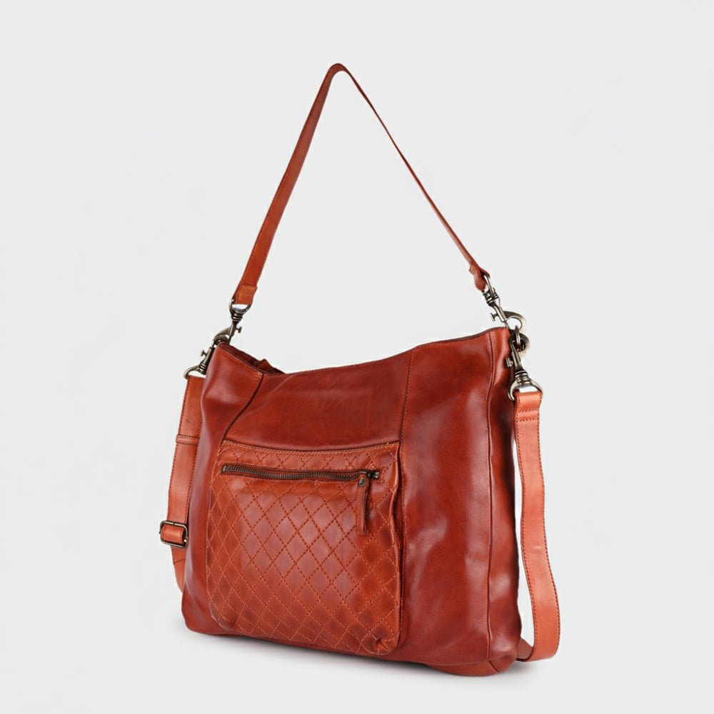 Spaghetti Western Swc180Org Hobo Vintage Handmade Drum Dyed Genuine European Cowhide Leather Women Bag Western Handbag Purse