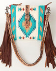 American Darling Hand Tooled Saddle Blanket Genuine Leather Women Bag Western Handbag Purse