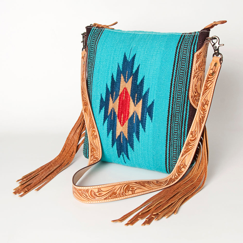 American Darling Saddle Blanket Genuine Leather Women Bag Western Handbag Purse