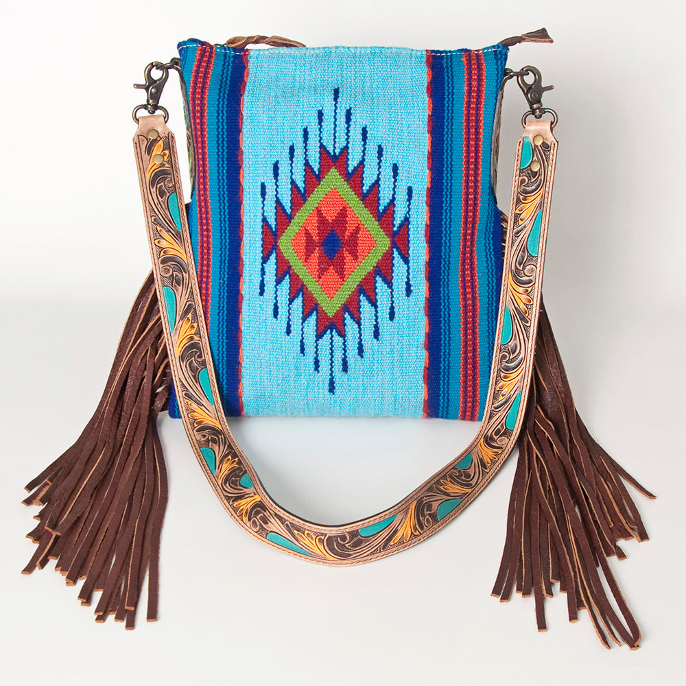 American Darling Saddle Blanket Genuine Leather Women Bag Western Handbag Purse